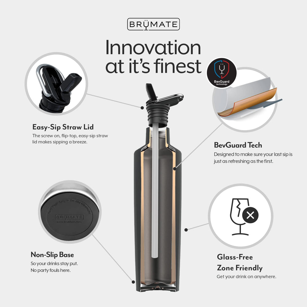 BrüMate ReHydration Mini insulated body preserves temperature during activities.