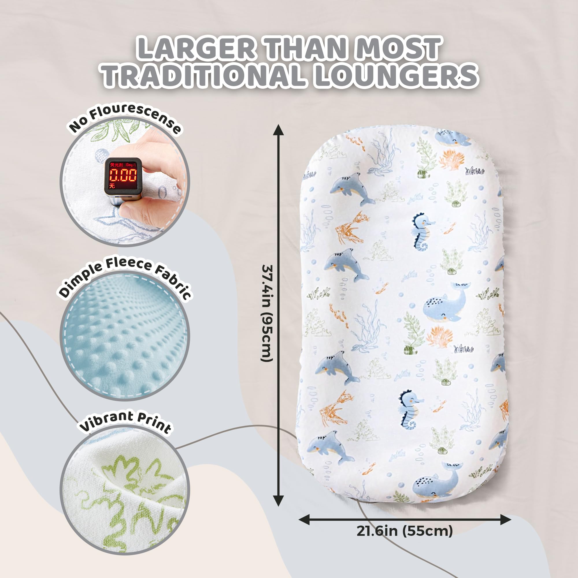 BRUNEES soft 100 percent cotton cover offers breathable comfort on both sides