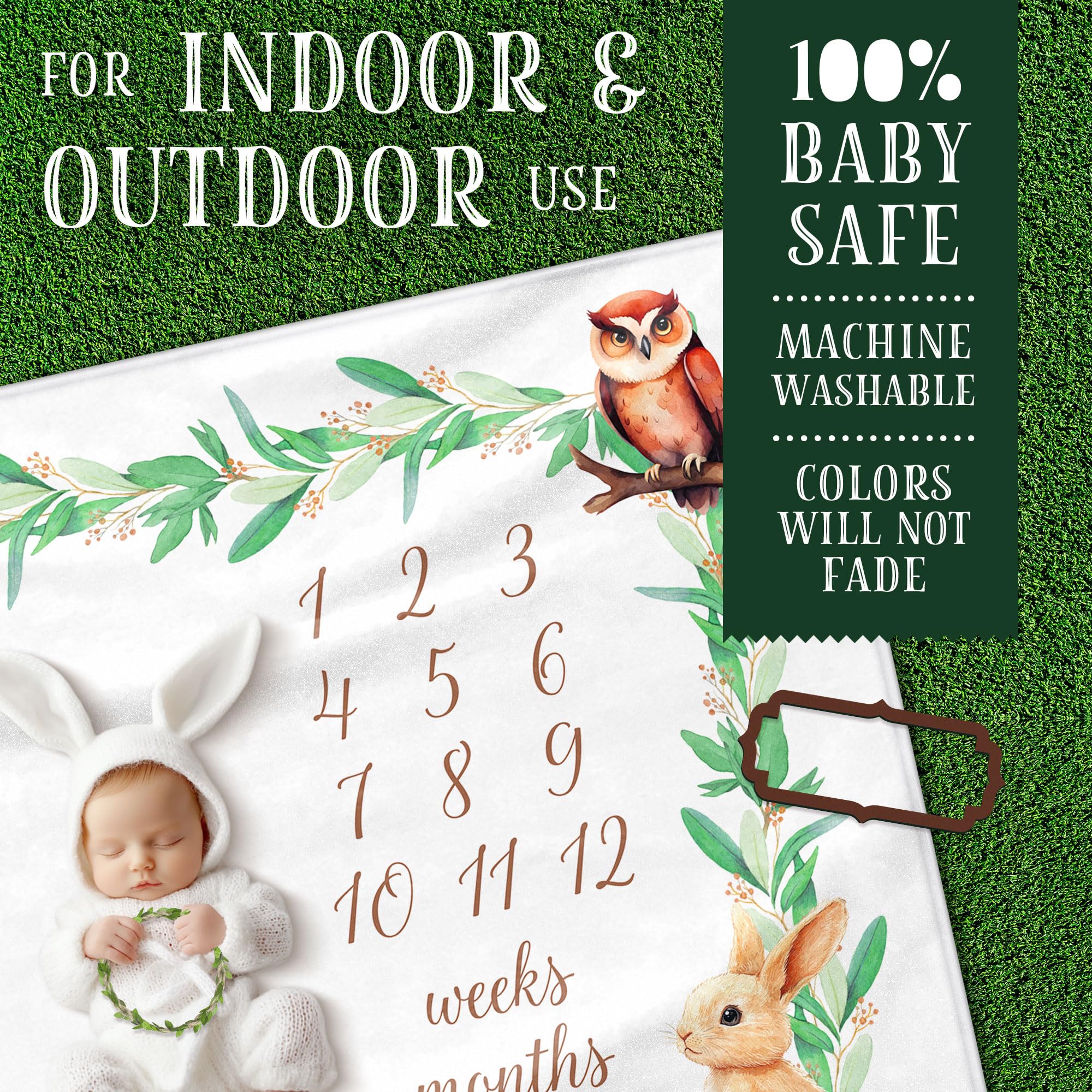 BRUNEI POREI Woodland animals print detail adds gender-neutral charm