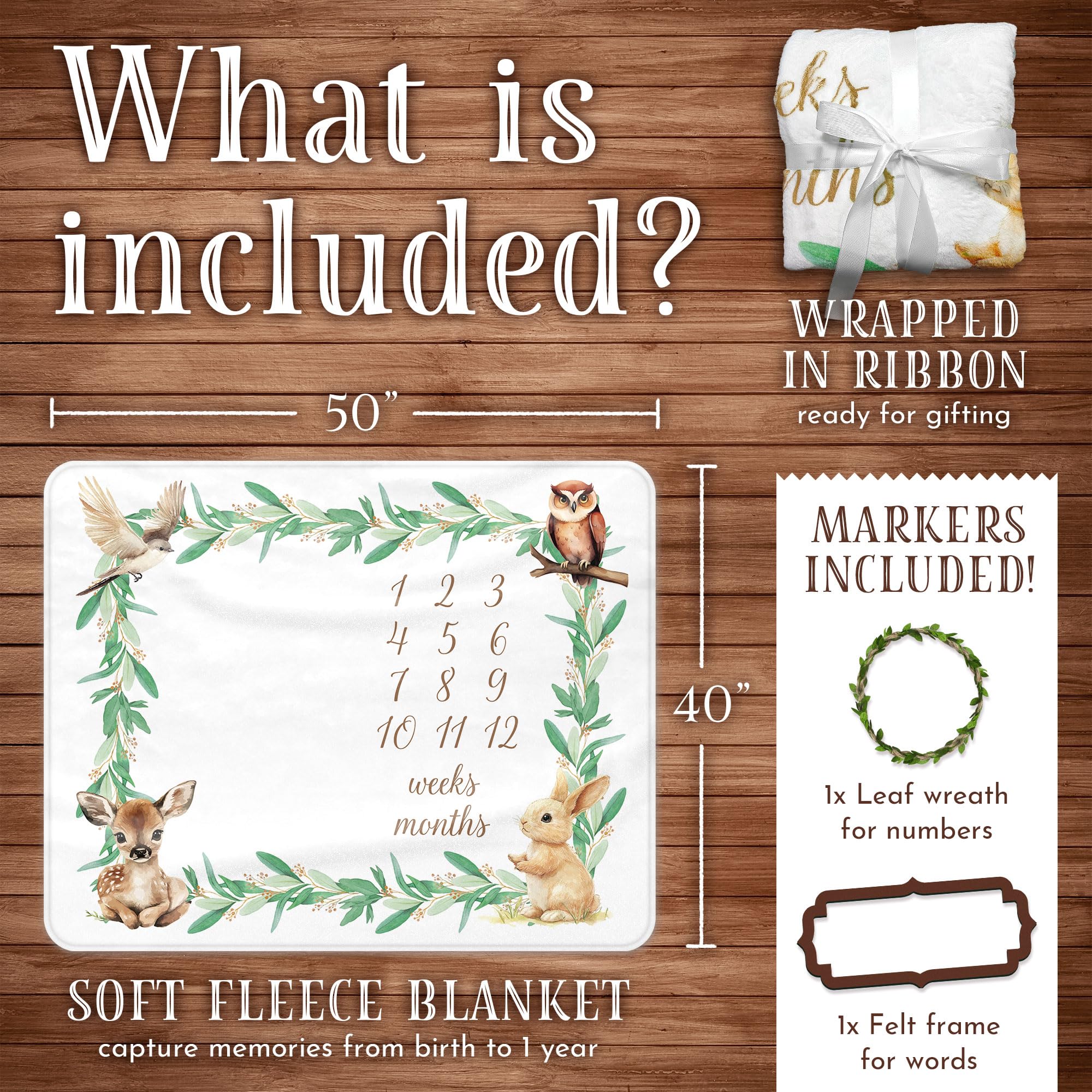 BRUNEI POREI Milestone Blanket used in monthly photo sessions with baby