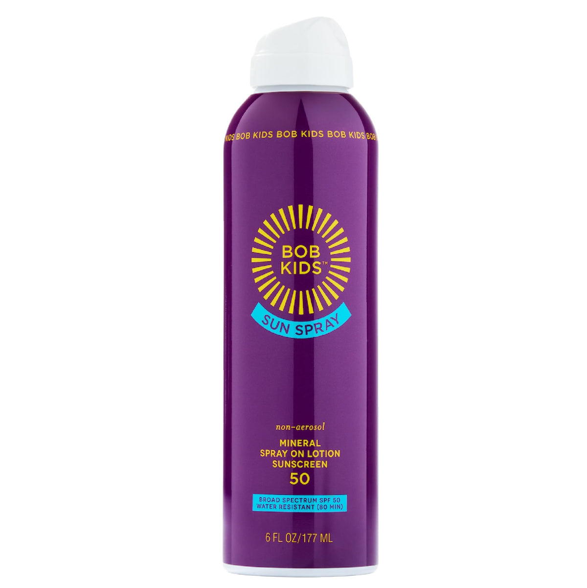 Brush On Block BOB Kids SPF 50 spray angle view for easy, streak-free coverage