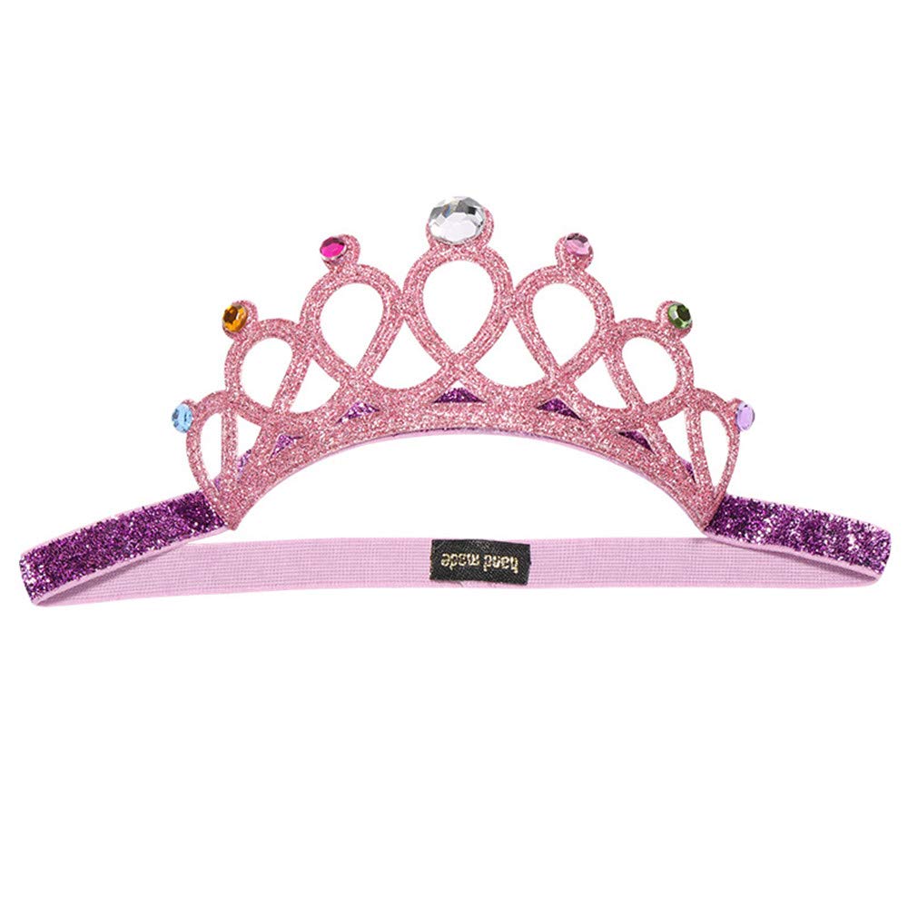 B&S FEEL pink crown set of 5 colorful headbands for photos