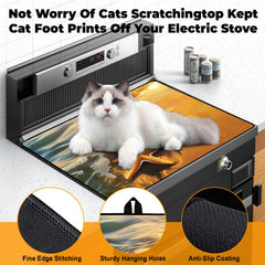 BSFHH stove top cover folded for convenient storage and cleanup