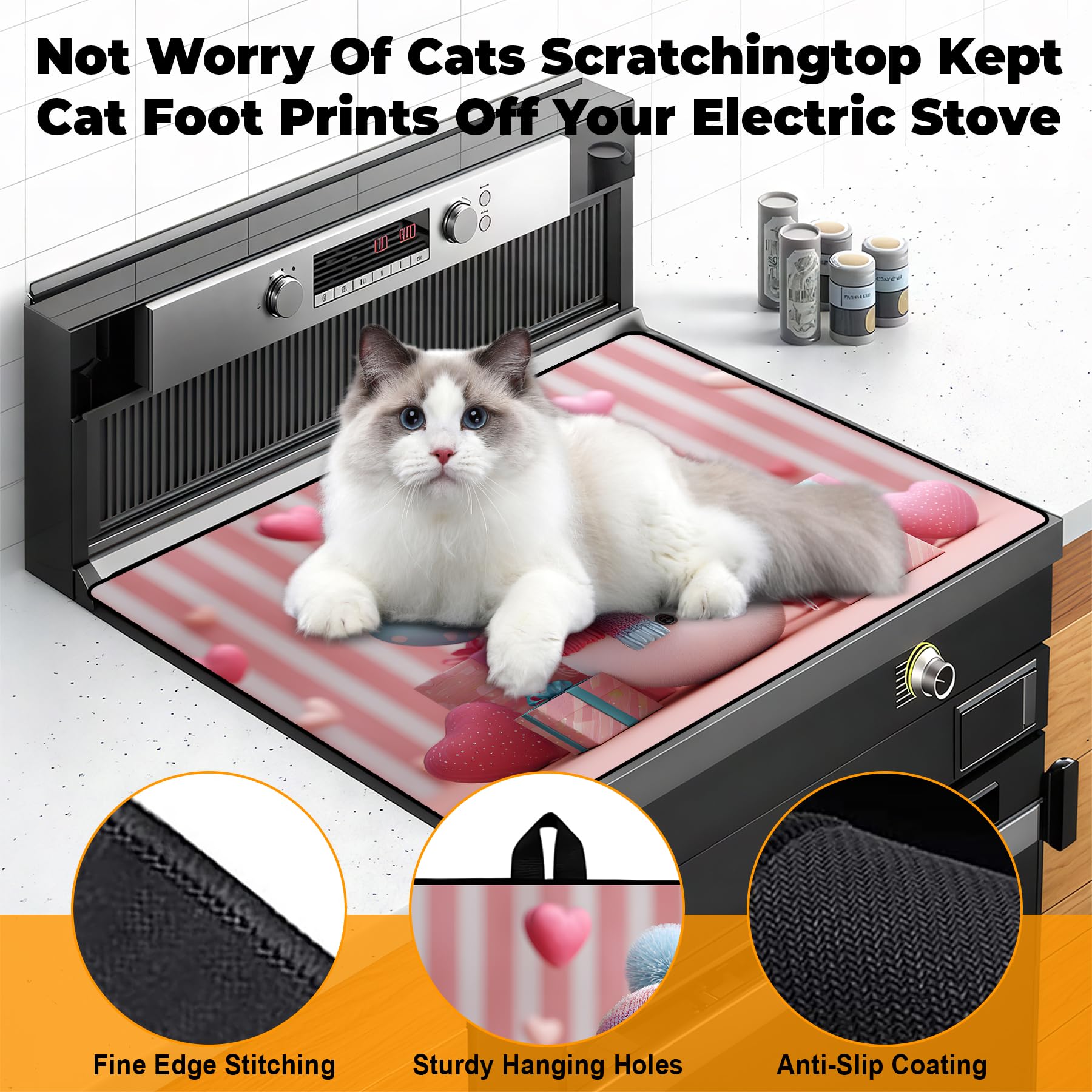 BSFHH stove top cover expands workspace for prep and serving tasks.