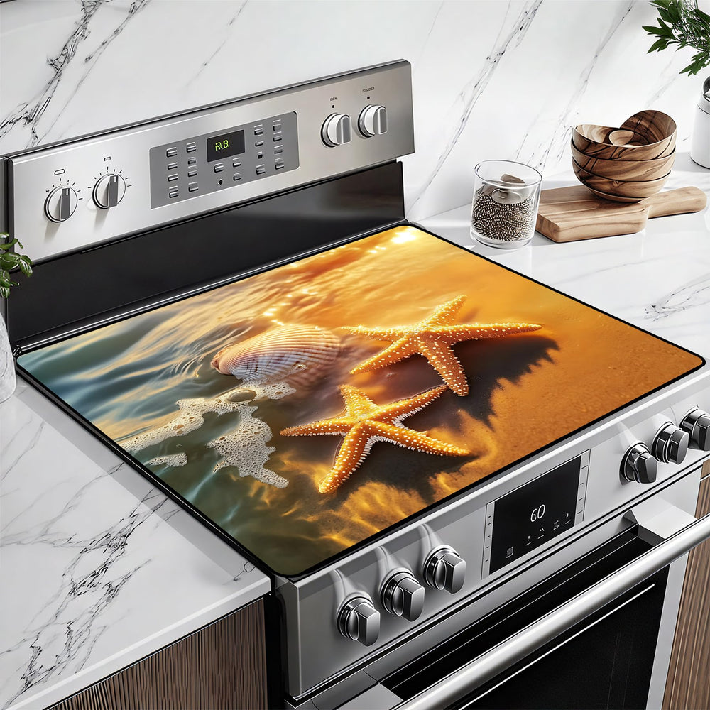 BSFHH stove top cover on electric stove offering extra prep space