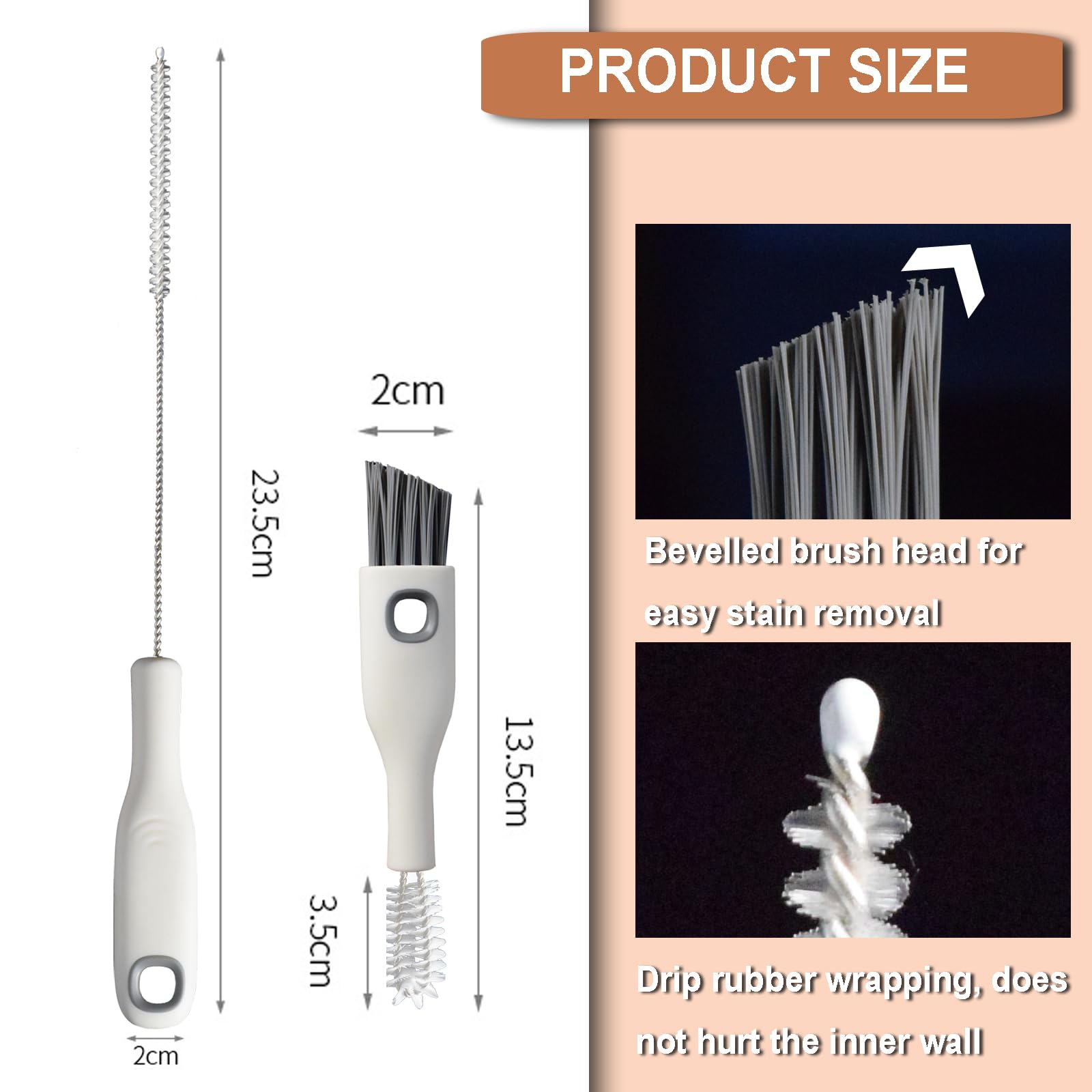 BSMstone multi-use cleaning kit handles bottles, mugs, and teapots in one set
