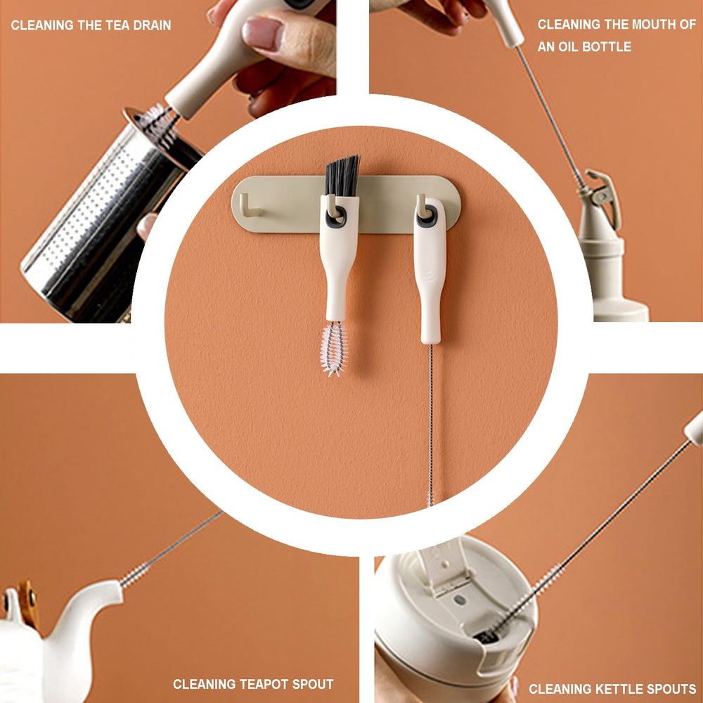 BSMstone nylon-stainless crevice brush penetrates grooves for stubborn stains