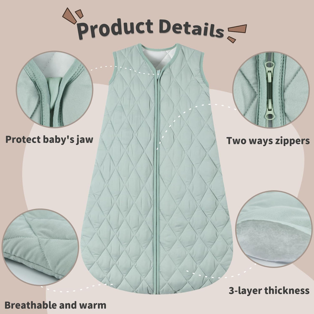 BSTOPPT baby sleep sack care image demonstrates easy-care fabric and low shrinkage