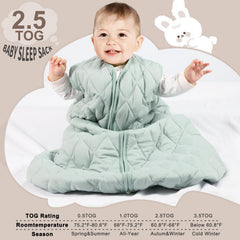 BSTOPPT baby sleep sack with two-way zipper for easy night-time changes