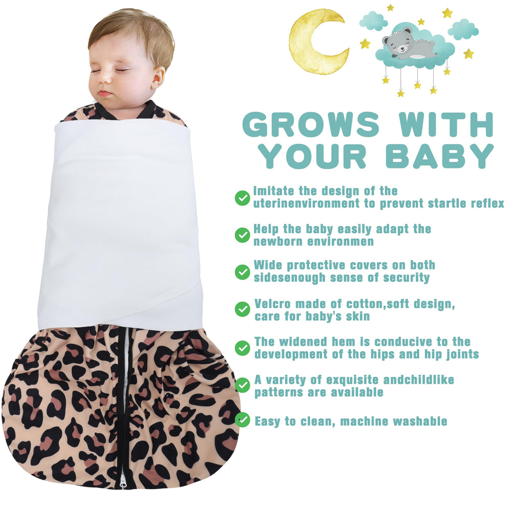 BSTOPPT newborn sleep sack in Cobble pattern for breathable wrap during naps.
