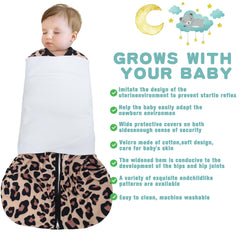 BSTOPPT newborn sleep sack in Cobble pattern for breathable wrap during naps.