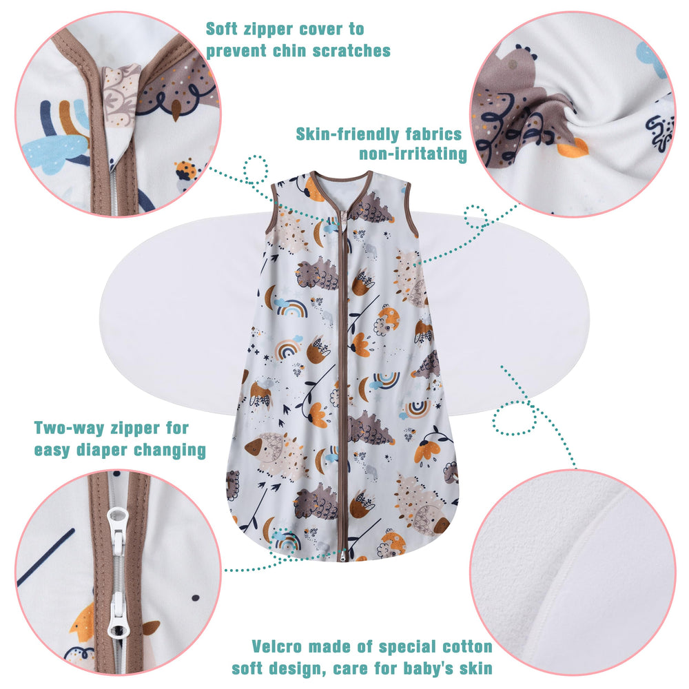 BSTOPPT newborn sleep sack sleeveless design reduces overheating during sleep