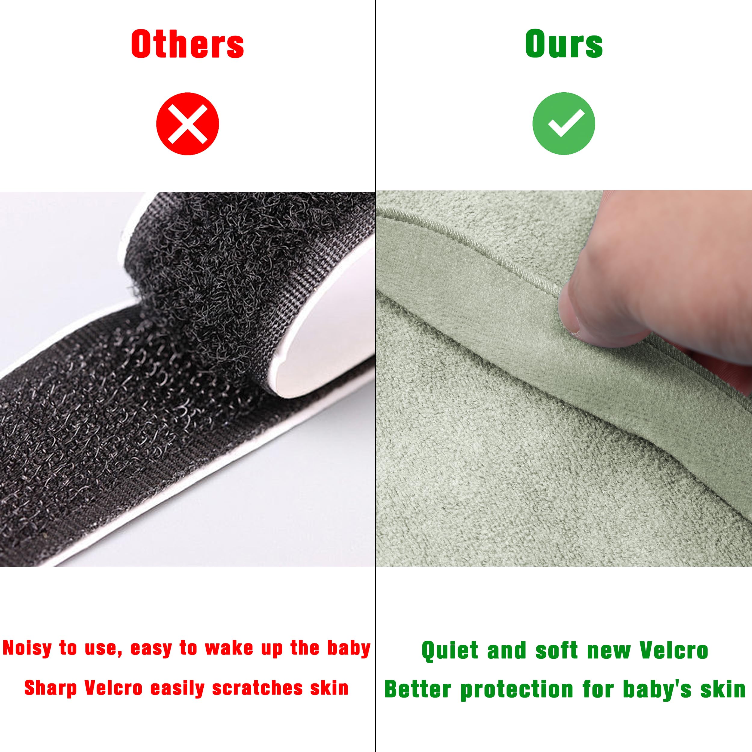 BSTOPPT sleep sack reverse zipper enables diaper changes without unswaddling.
