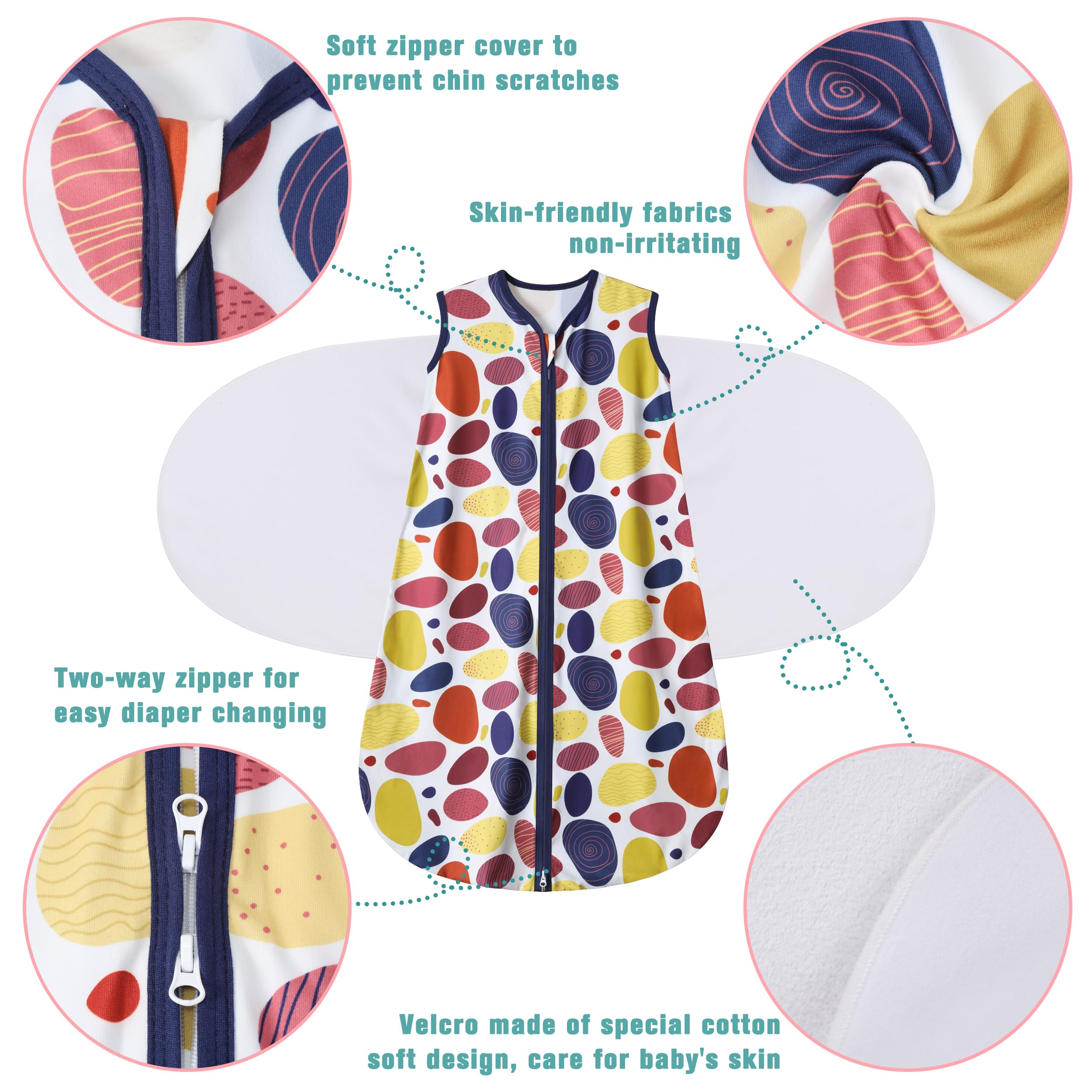 BSTOPPT reverse-zip feature enables easy diaper changes without unswaddling.