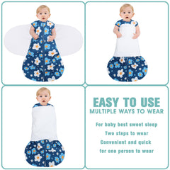 BSTOPPT swaddle wings soft cotton deliver safer, comfortable swaddling without Velcro