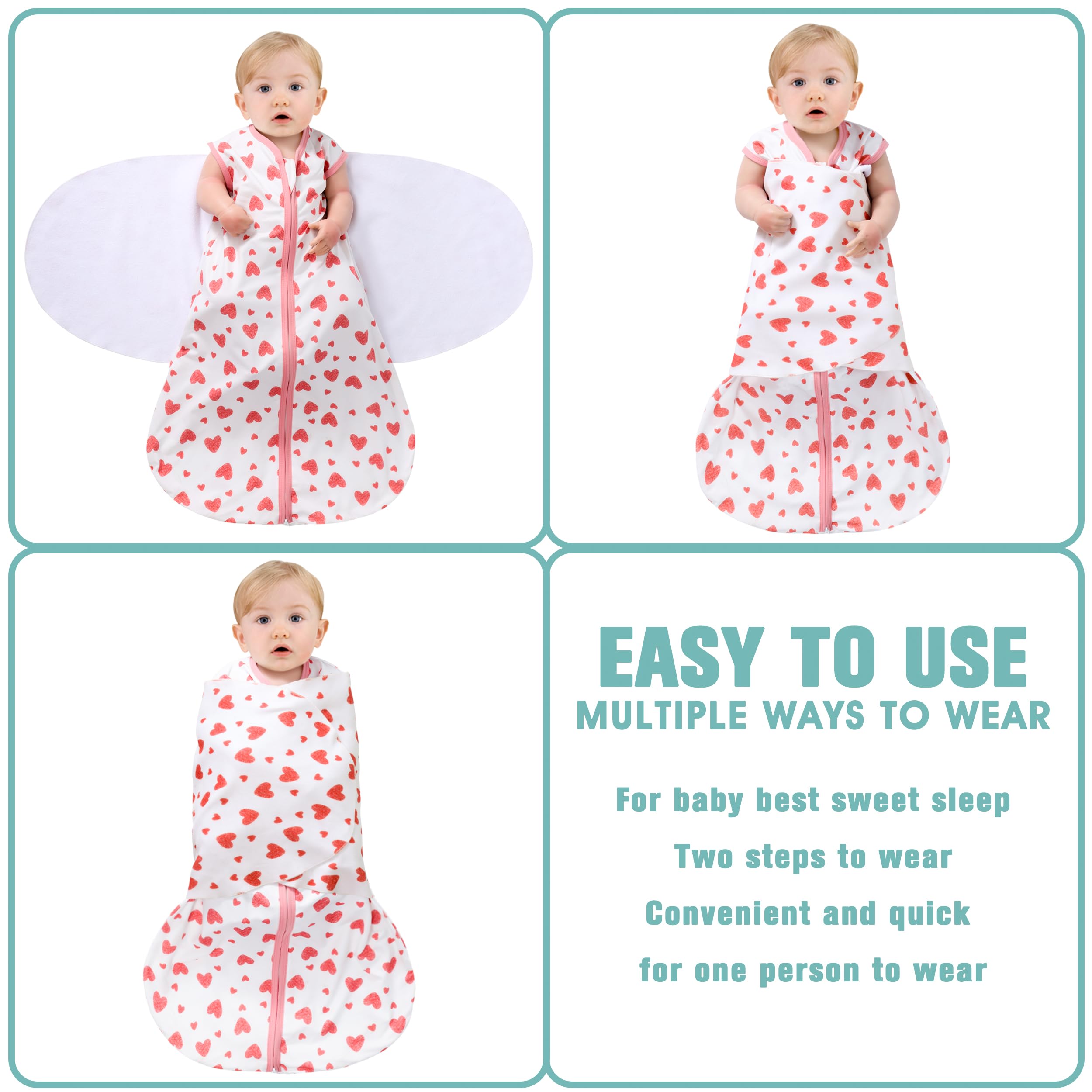 BSTOPPT three-way swaddling with arm-in, self-soothing, and easy transitions.