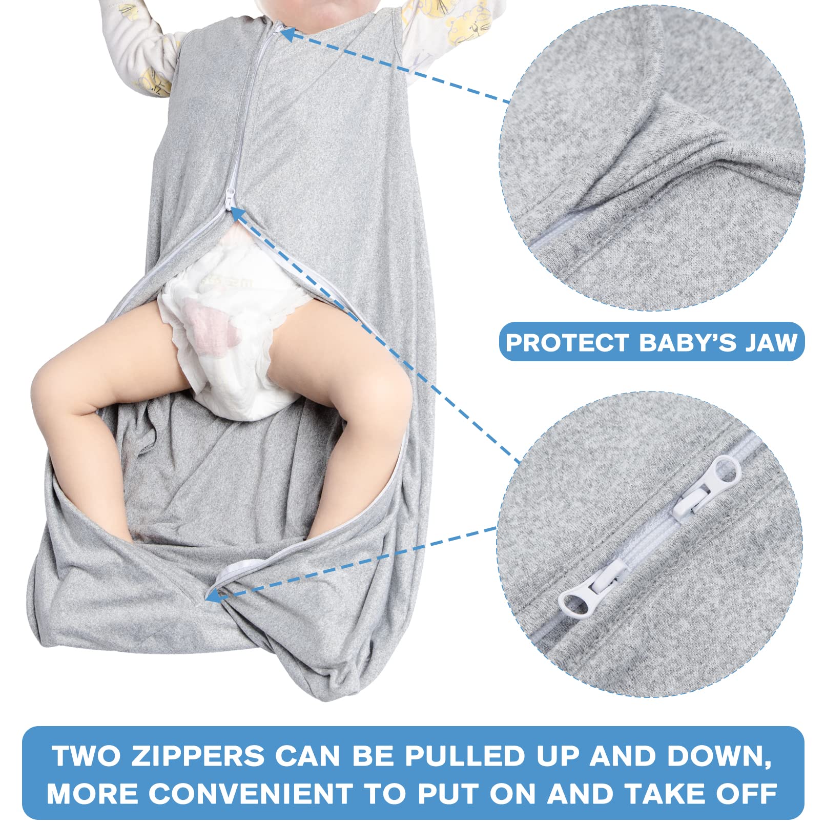 BSTOPPT sleep sack safety guard protects delicate skin during zipping