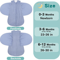 BSTOPPT 3-way adjustable swaddle demonstrates flexible sleep options for babies.