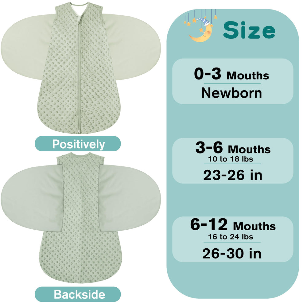 BSTOPPT bottom reverse-zip opening for easy diaper changes without unswaddling