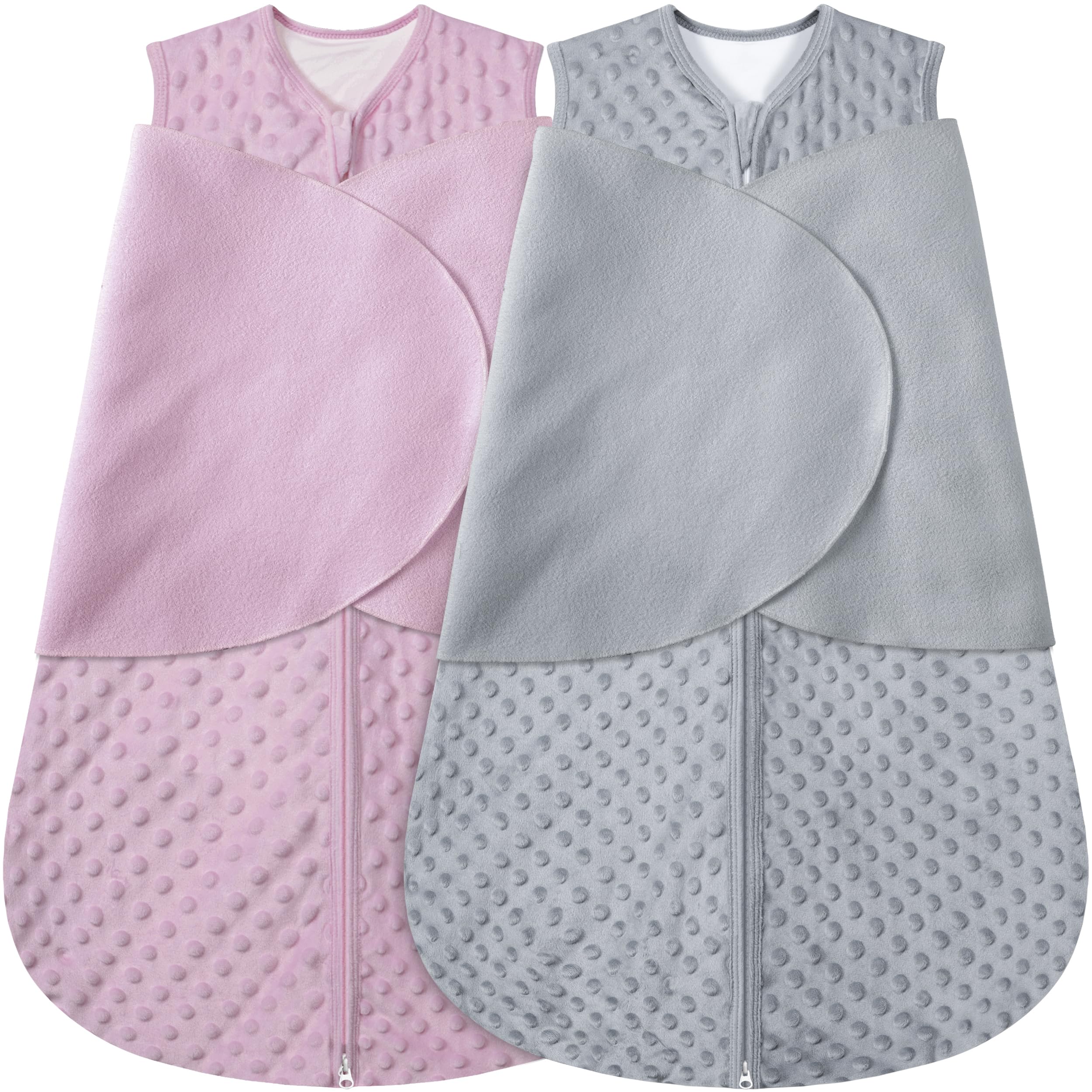 BSTOPPT fleece newborn sleep sack front view showing cozy wearable blanket.