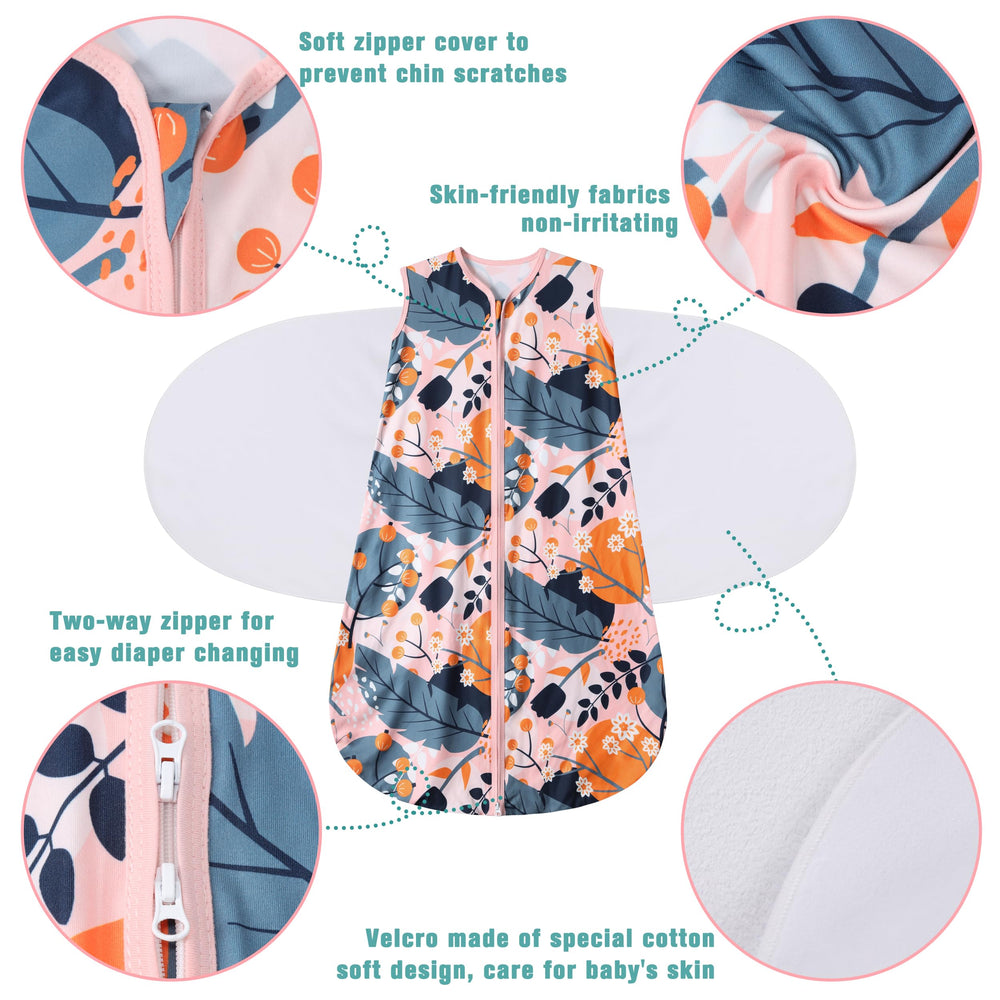 BSTOPPT Newborn Sleep Sack arm-configuration options capture three swaddle modes.