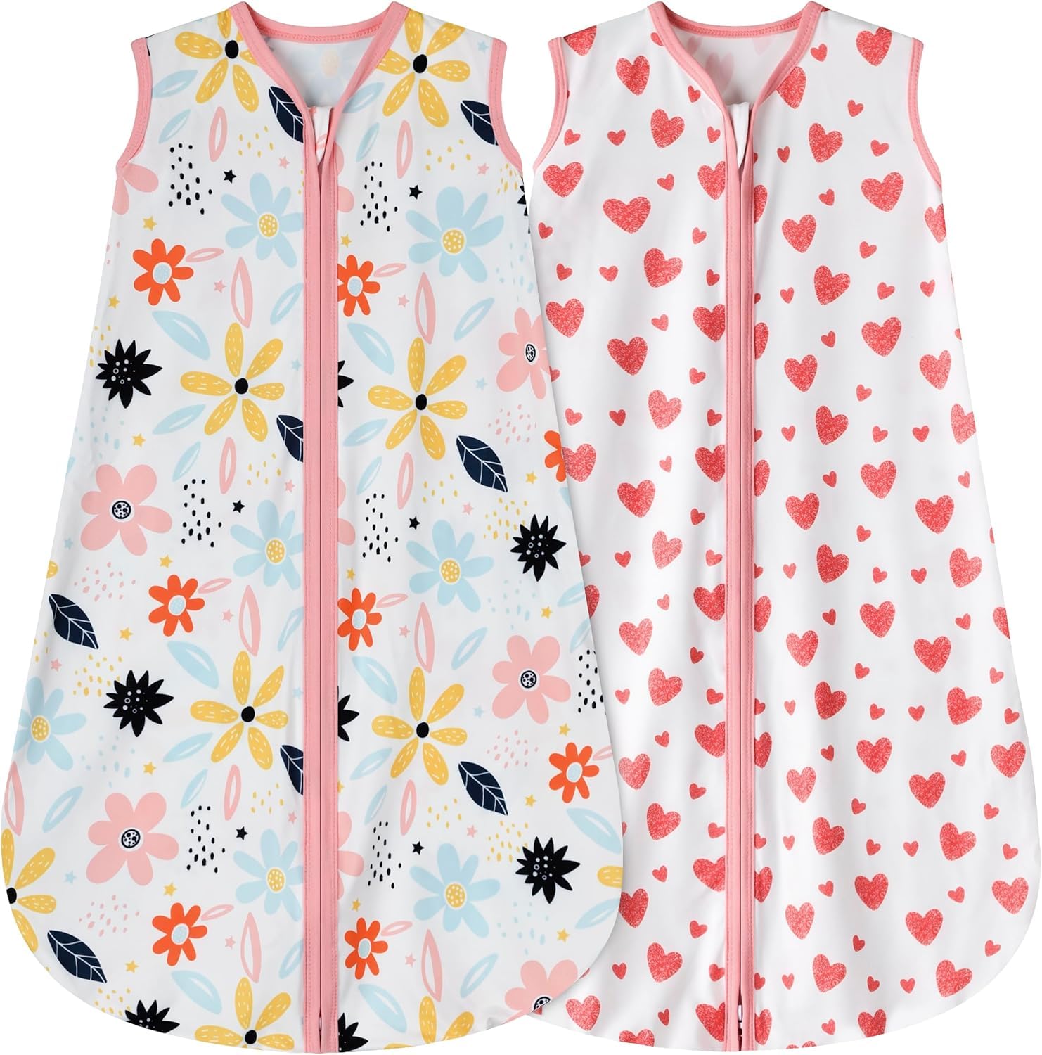 BSTOPPT Newborn Sleep Sack with floral-heart print keeps baby cozy and safer for sleep