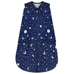 BSTOPPT Newborn Sleep Sack Starry Sky close-up shows cozy fabric for safer sleep.