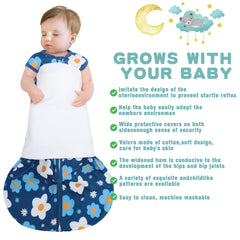 BSTOPPT newborn sleep sack worn by baby shows safe wearable blanket design.