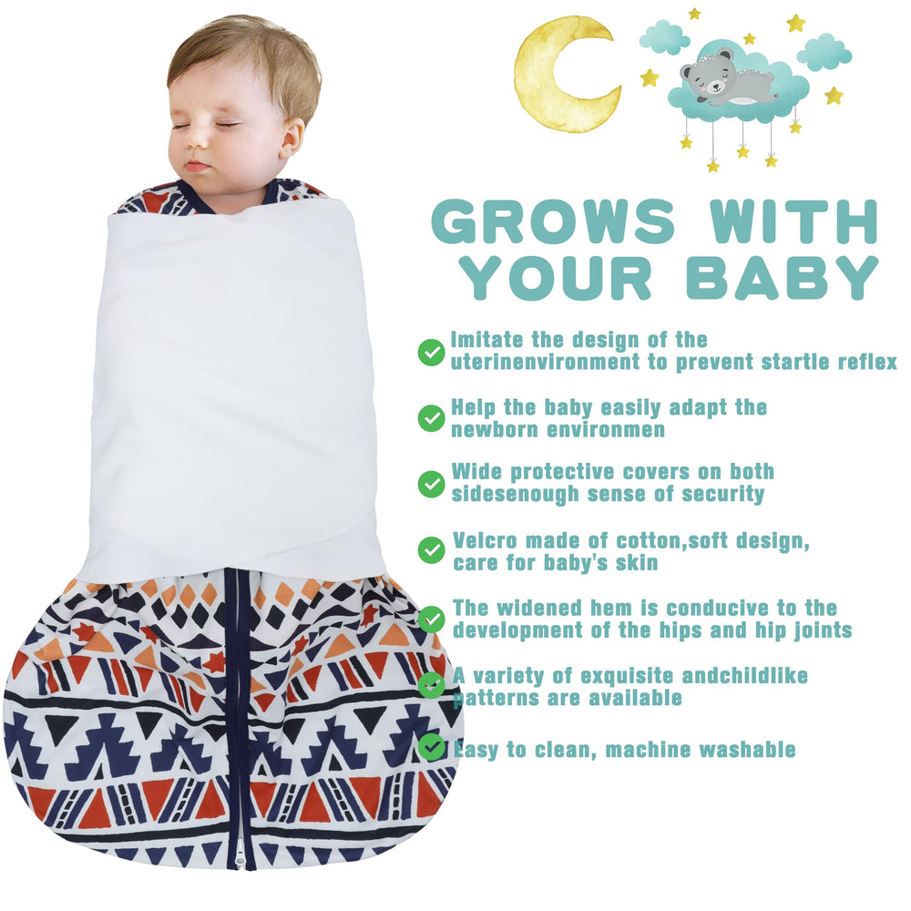 BSTOPPT soft cotton swaddle wings enable flexible 3-way swaddling