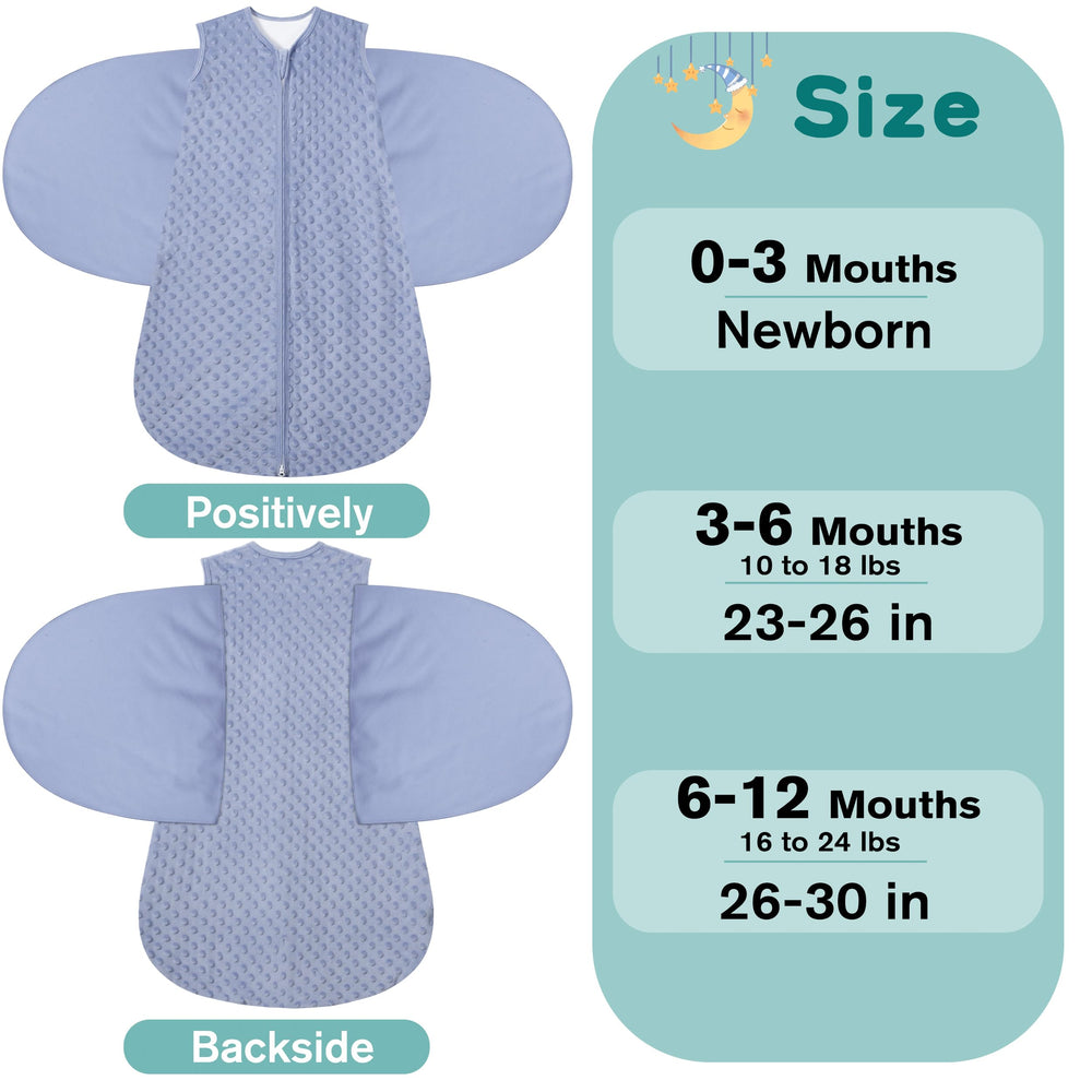 BSTOPPT reverse-zip design enables quick diaper changes without unswaddling.