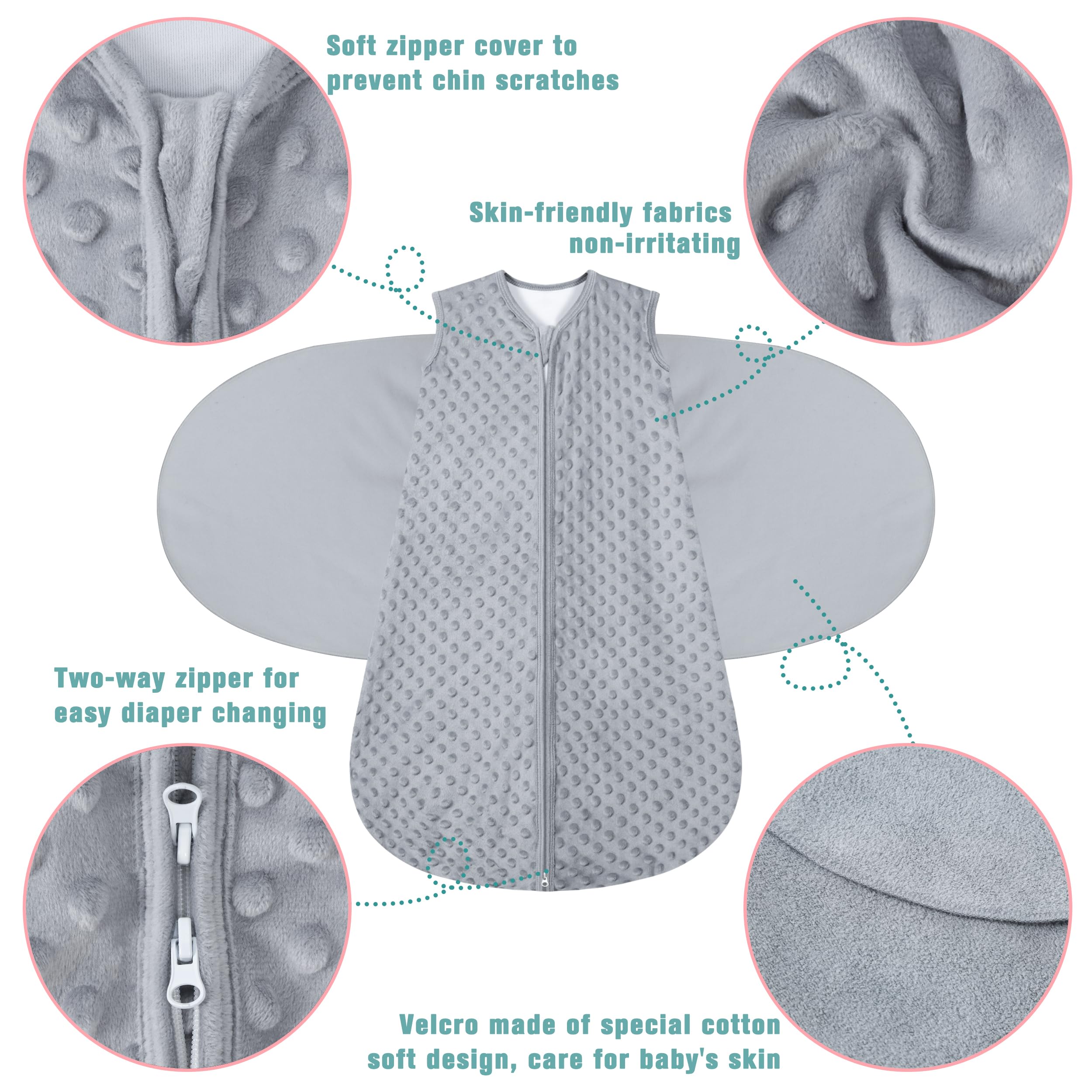 BSTOPPT reverse zipper bottom opening for easy diaper changes.