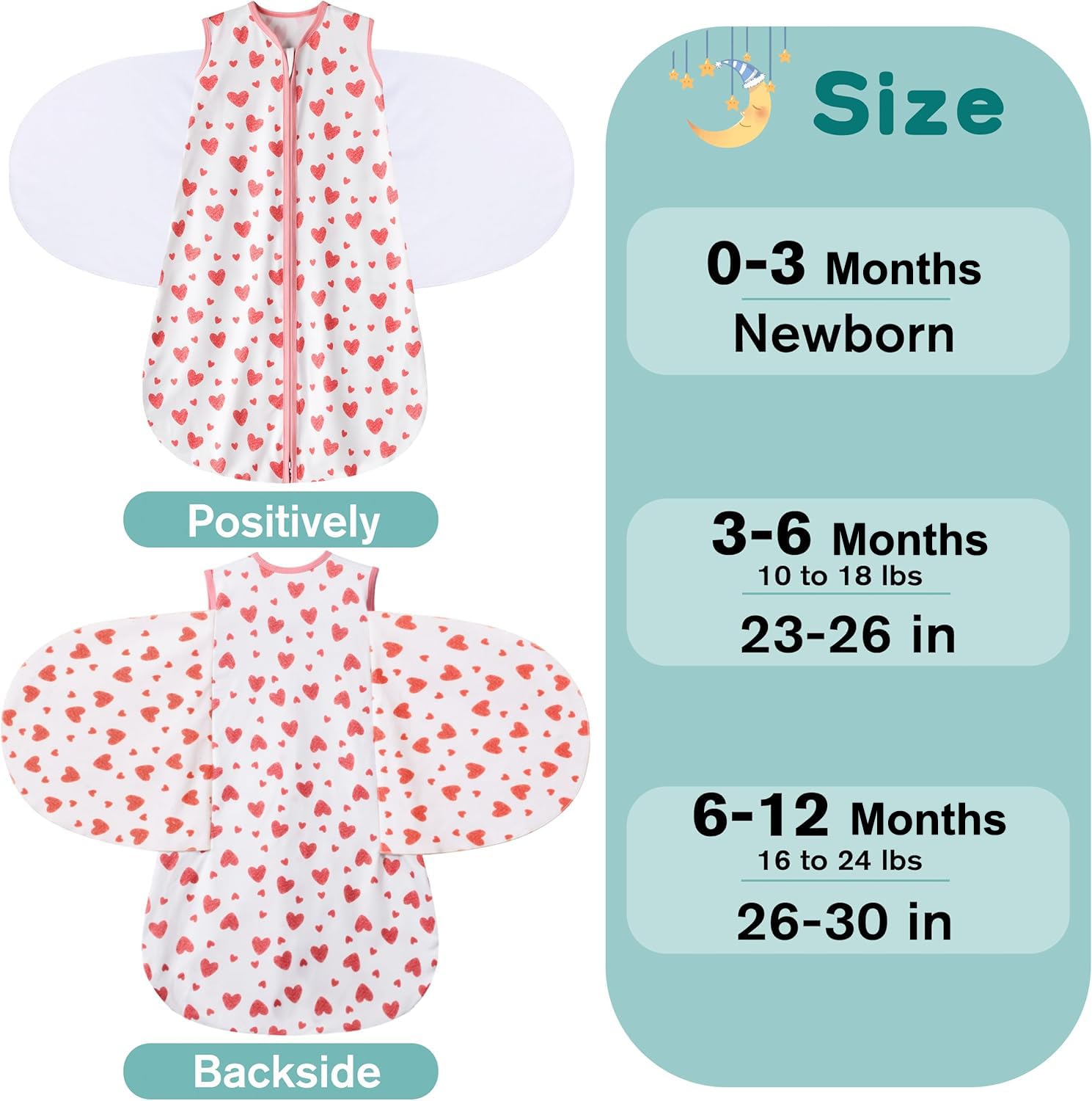 BSTOPPT sleep sack in 6-12 month size fits growing baby.