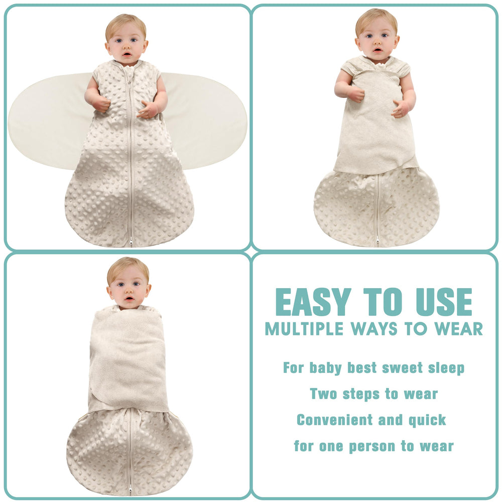 BSTOPT Sleep Sack fabric closeup highlights soft cotton-like texture for baby's skin.