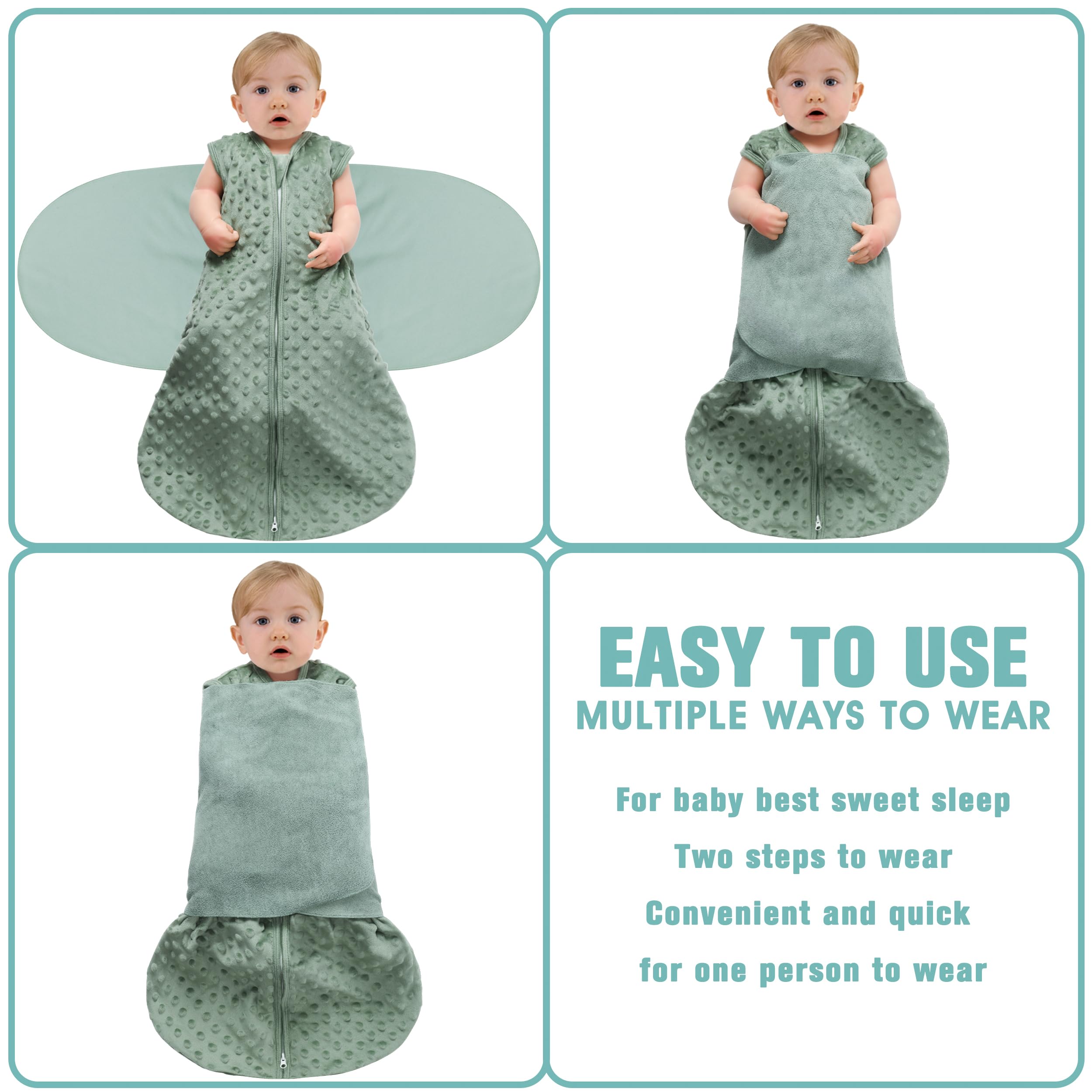 BSTOPT swaddle wings soft cotton, gentle swaddling without sharp fasteners.