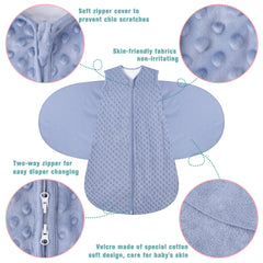 BSTOPT three-way swaddle arm-in option aids transitions and self-soothing.