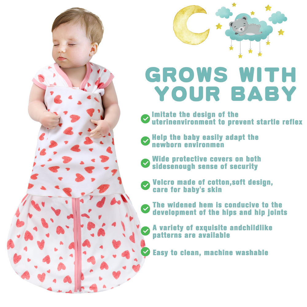 BSTOPPT newborn sleep sack arm-in mode supports calm, secure sleep