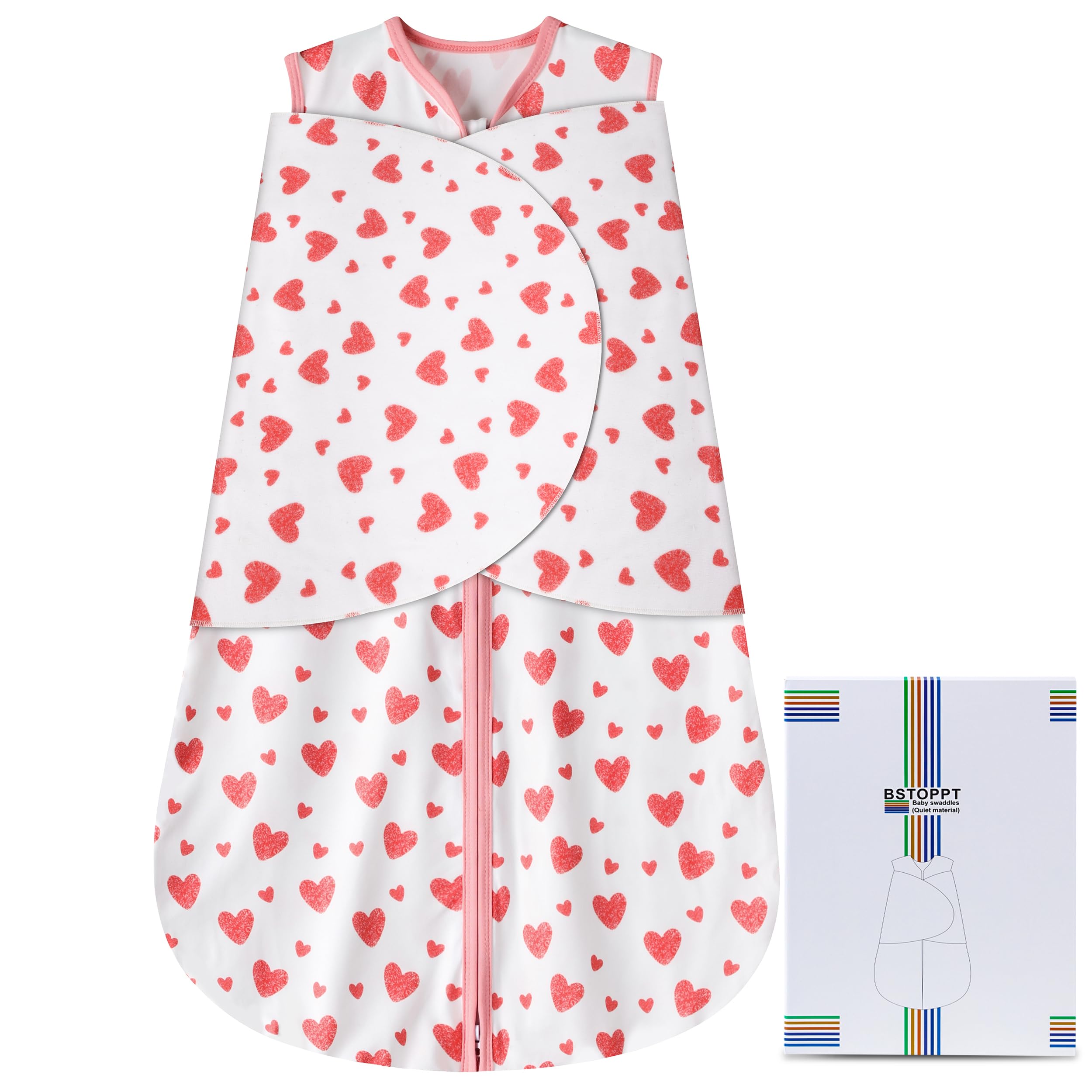 BSTOPPT newborn sleep sack with wings closed for snug swaddling