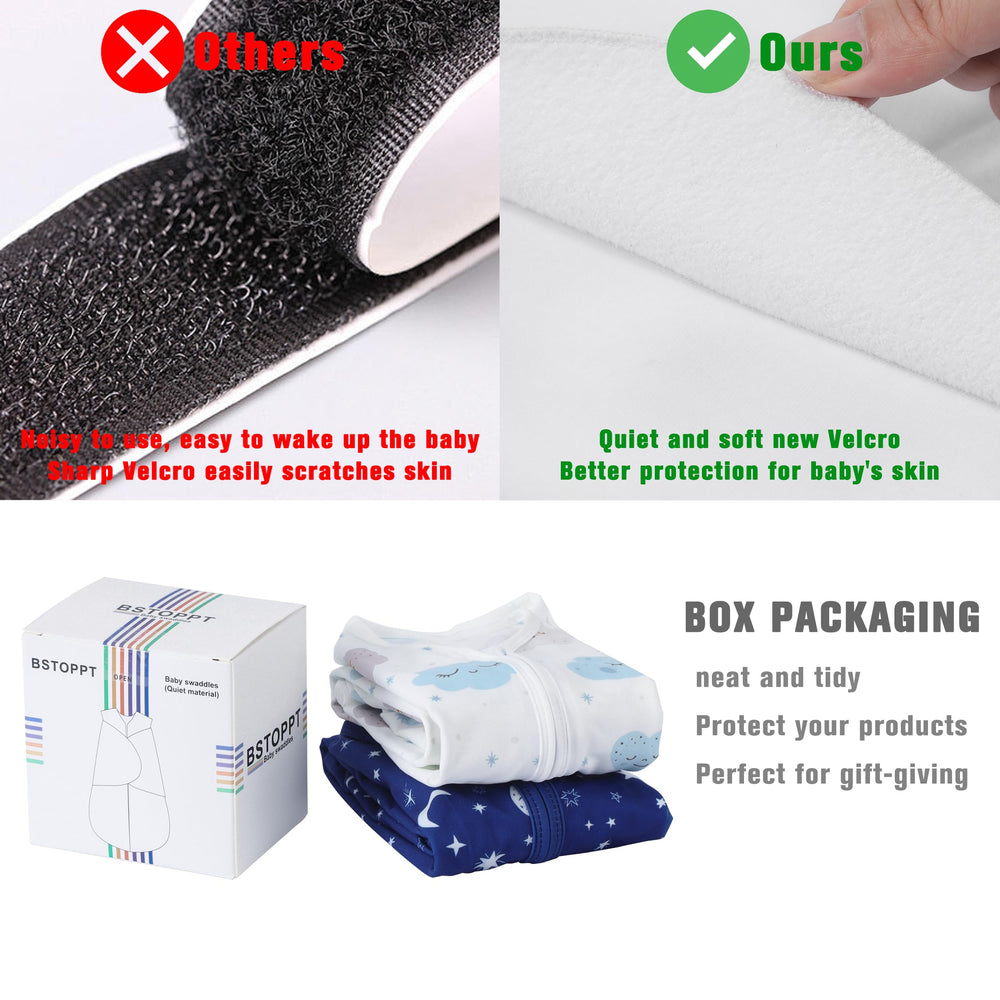 BSTOPPT Newborn Sleep Sack sleeveless design helps prevent overheating.