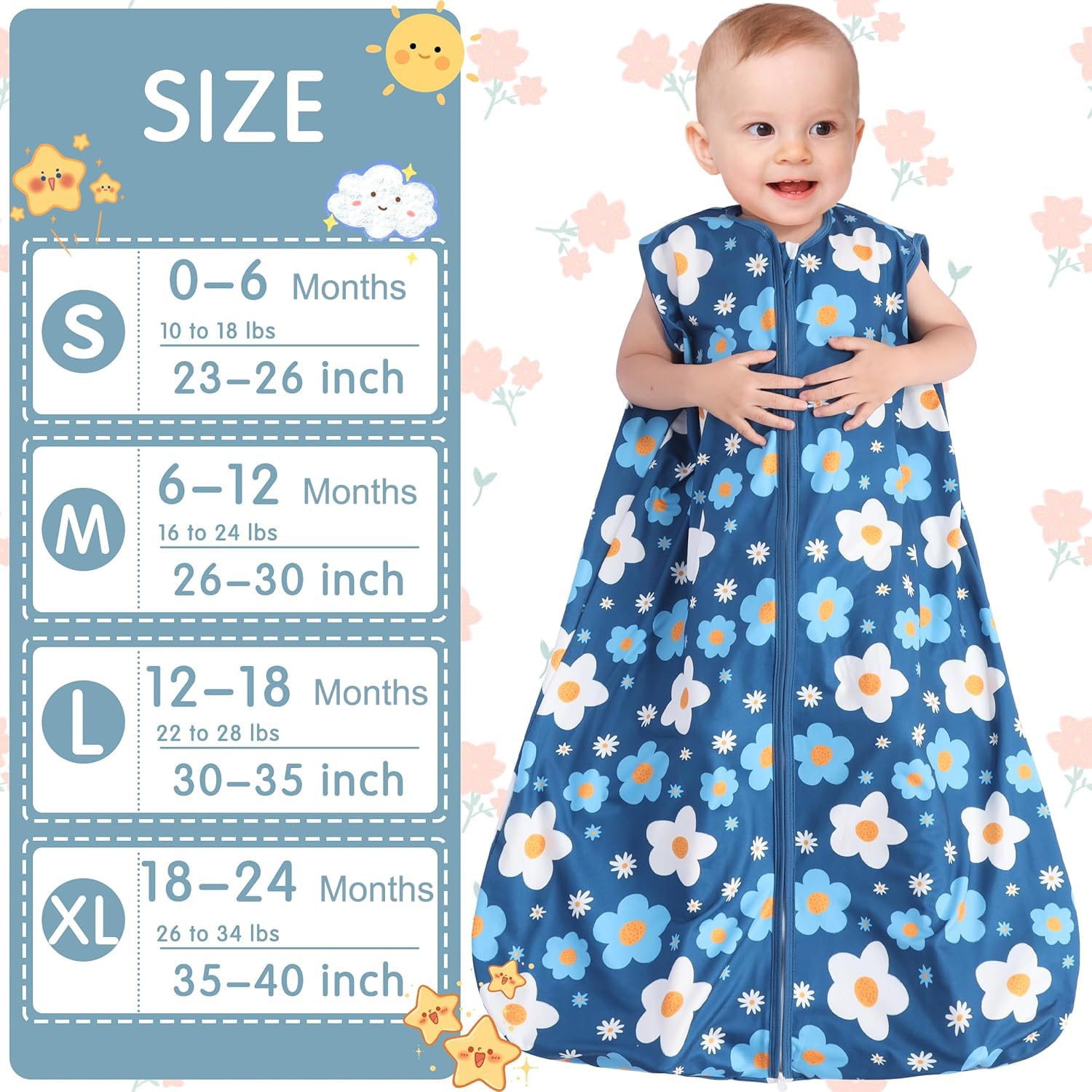 BSTOPPT TOG 0.3 All-Season Sleep Sack keeps baby warm without overheating.