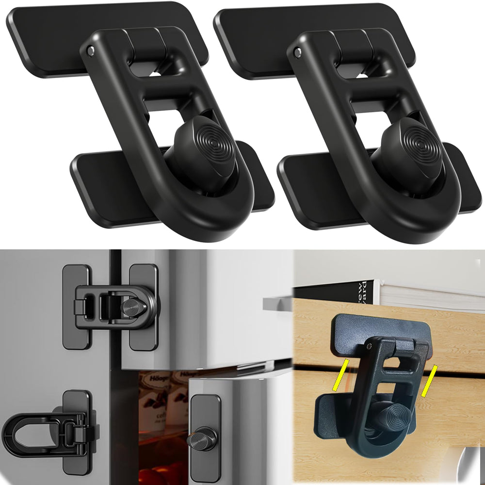 Bstsilver 2-pack refrigerator lock on fridge door showing child safety application