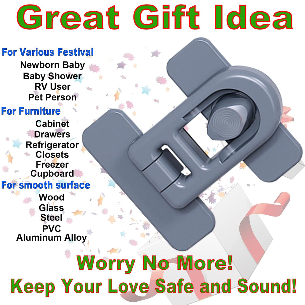 Bstsilver Refrigerator Lock comes in gray offering a discreet, effective safety solution.