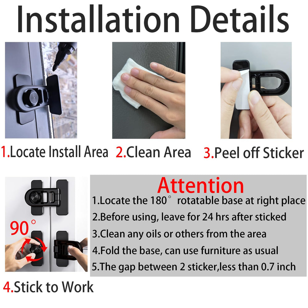 Bstsilver rotatable base lock mounted on furniture corner for flexible placement