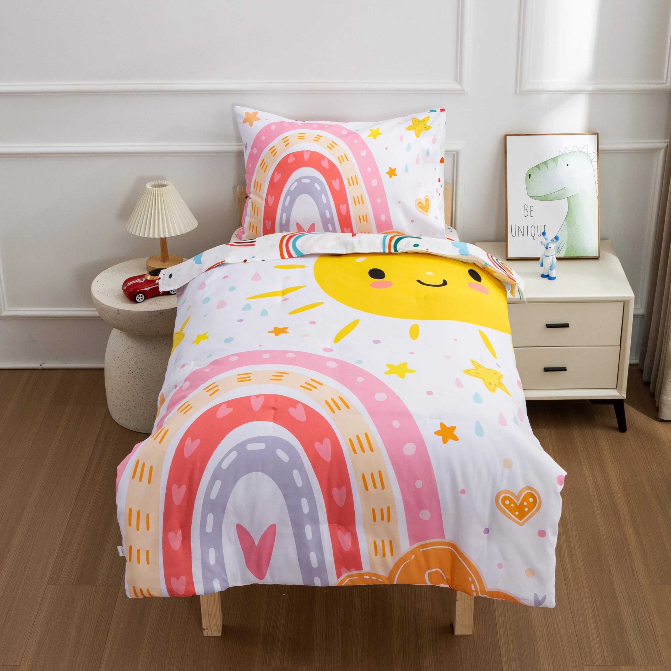Btargot toddler bottom sheet fits standard toddler beds securely