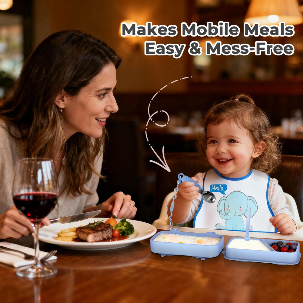 BTRFE 316 stainless steel spoon and fork designed for durable toddler self-feeding