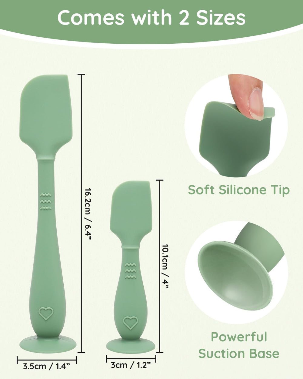 btrfe 4-pack includes large and mini spatulas for home and travel.