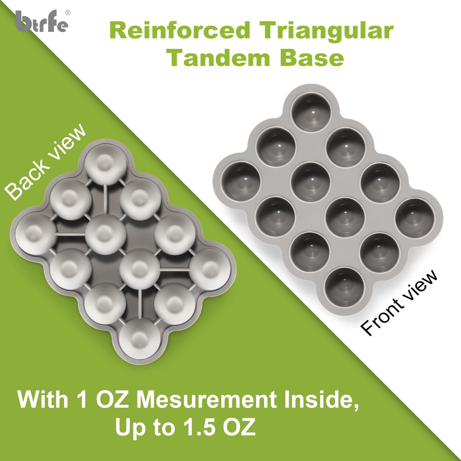 btrfe silicone tray ideal for breast milk storage and purees