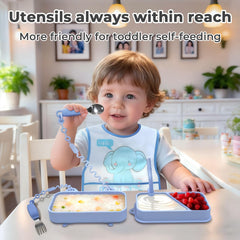 BTRFE foldable silicone bib folds compactly for travel and quick cleanup