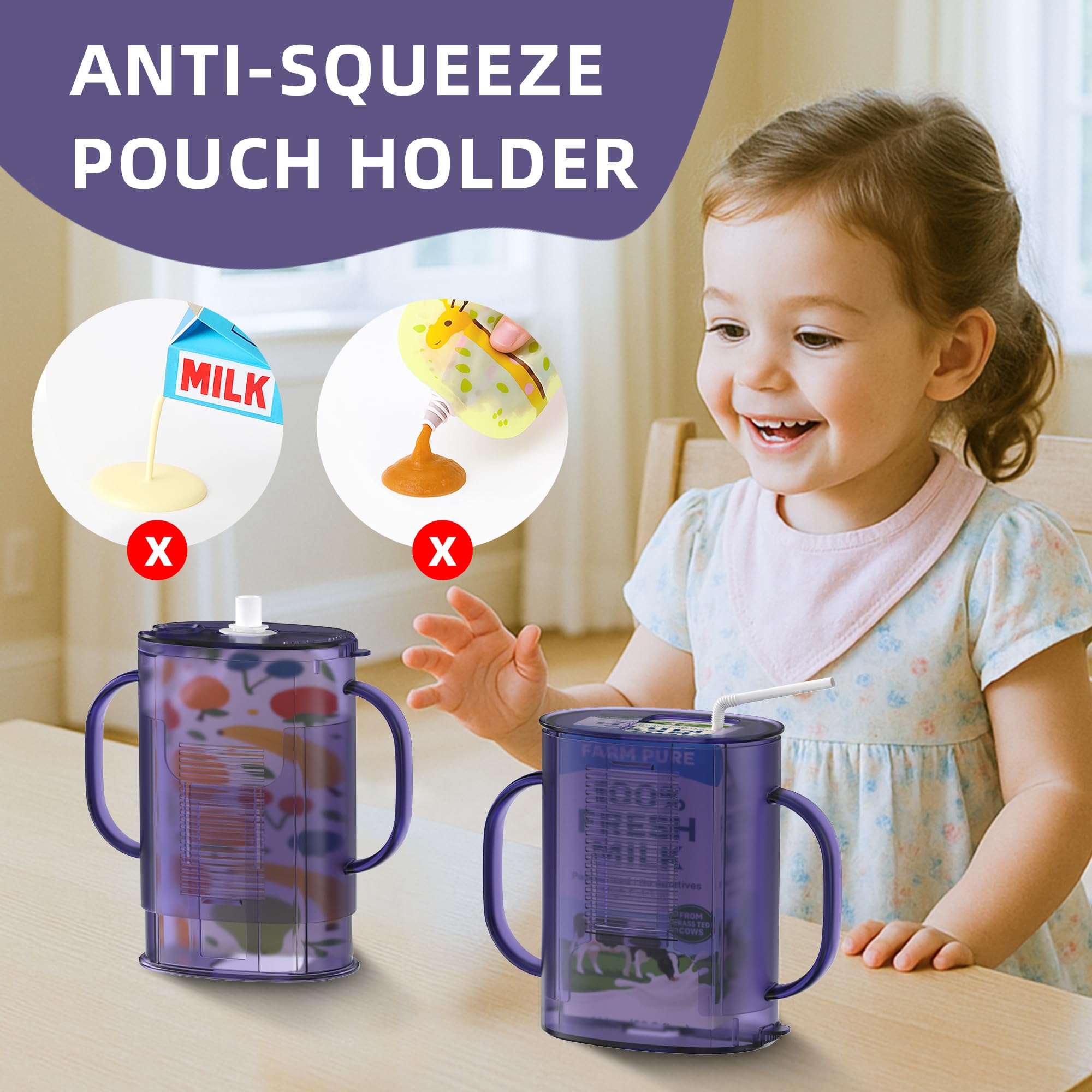btrfe pouch holder adjustable-capacity illustrates growing with toddlers during meals
