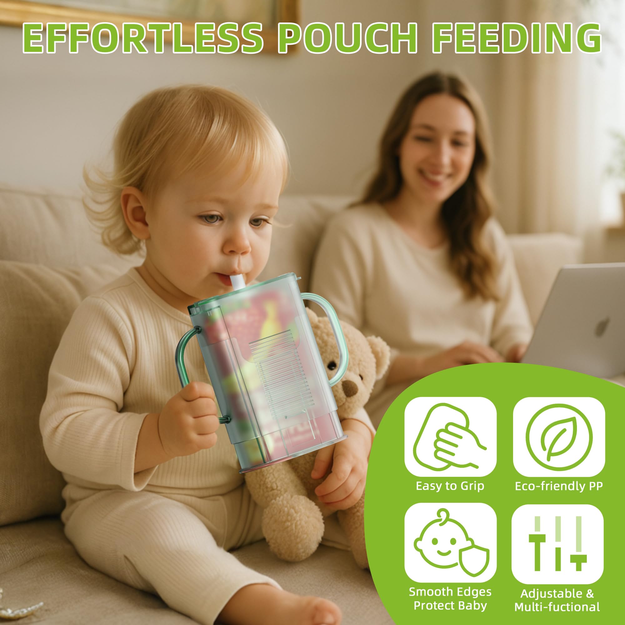 btrfe pouch holder dishwasher-safe for easy cleanup after snack time