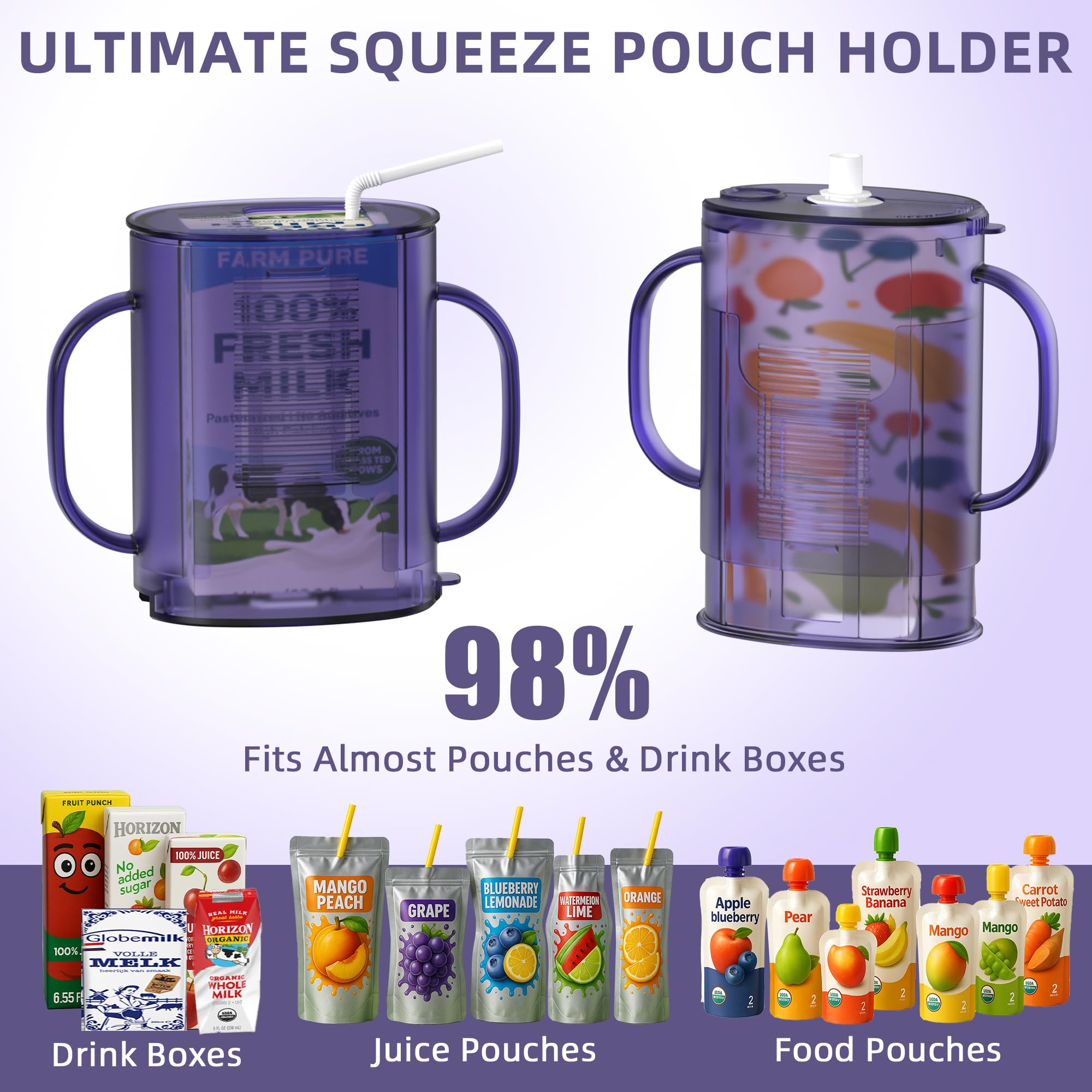 btrfe pouch holder puree-upright-use supports puree feeding with upright stability